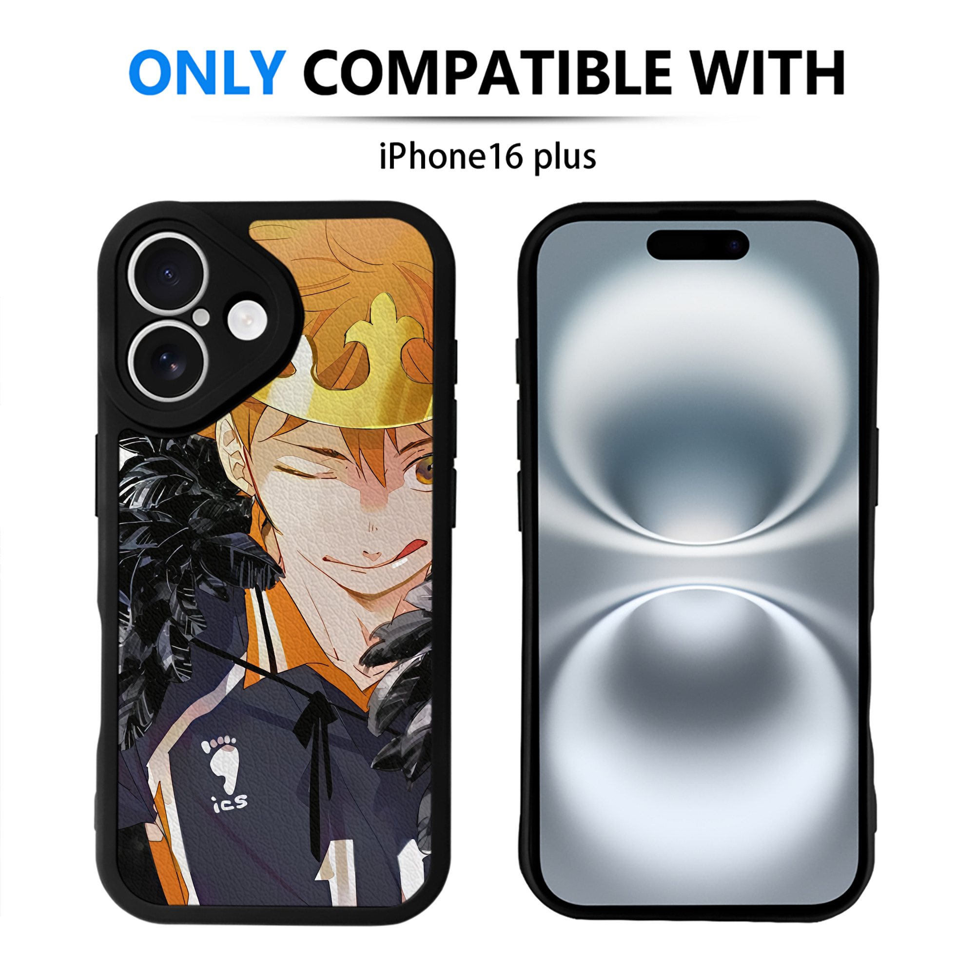 （画像用） ハイキュー!! Haikyu!! 【iPhone 16シリーズ対応】シリコンスマホケース（レザー調） 材質：シリコン